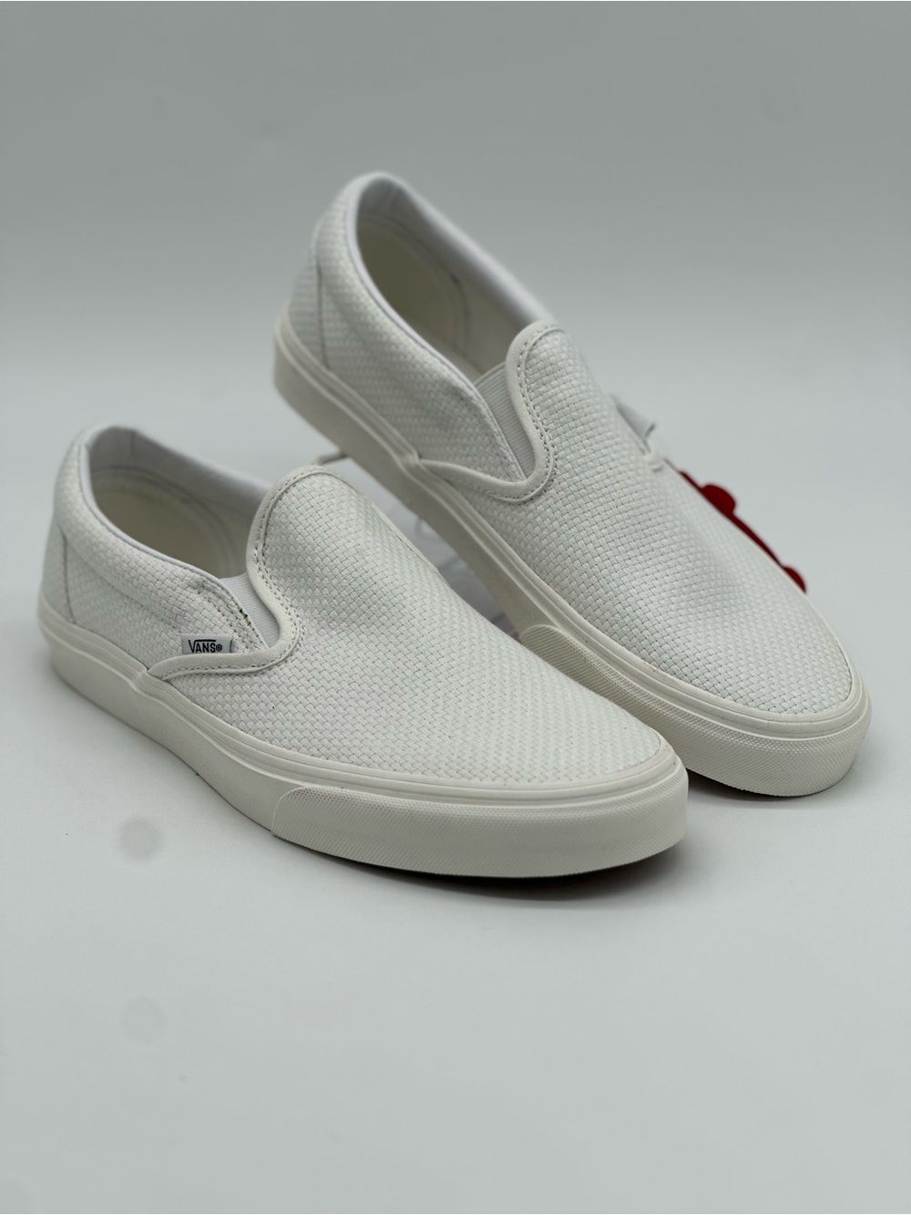 Vans White Slip-On Loafers